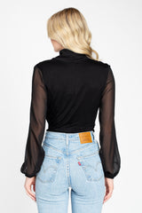 Isla Long Sleeve Chiffon Bodysuit