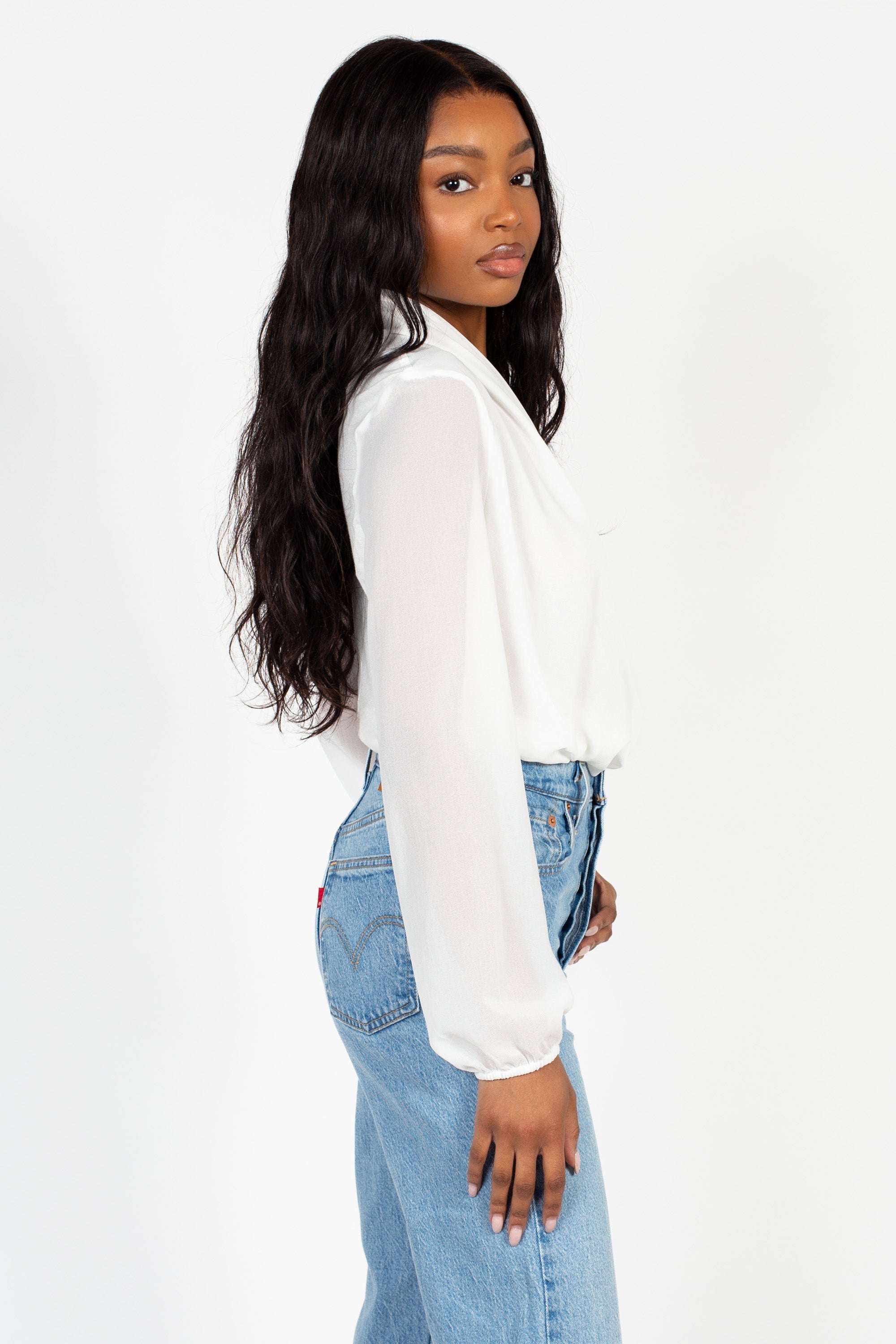 Isla Long Sleeve Chiffon Bodysuit