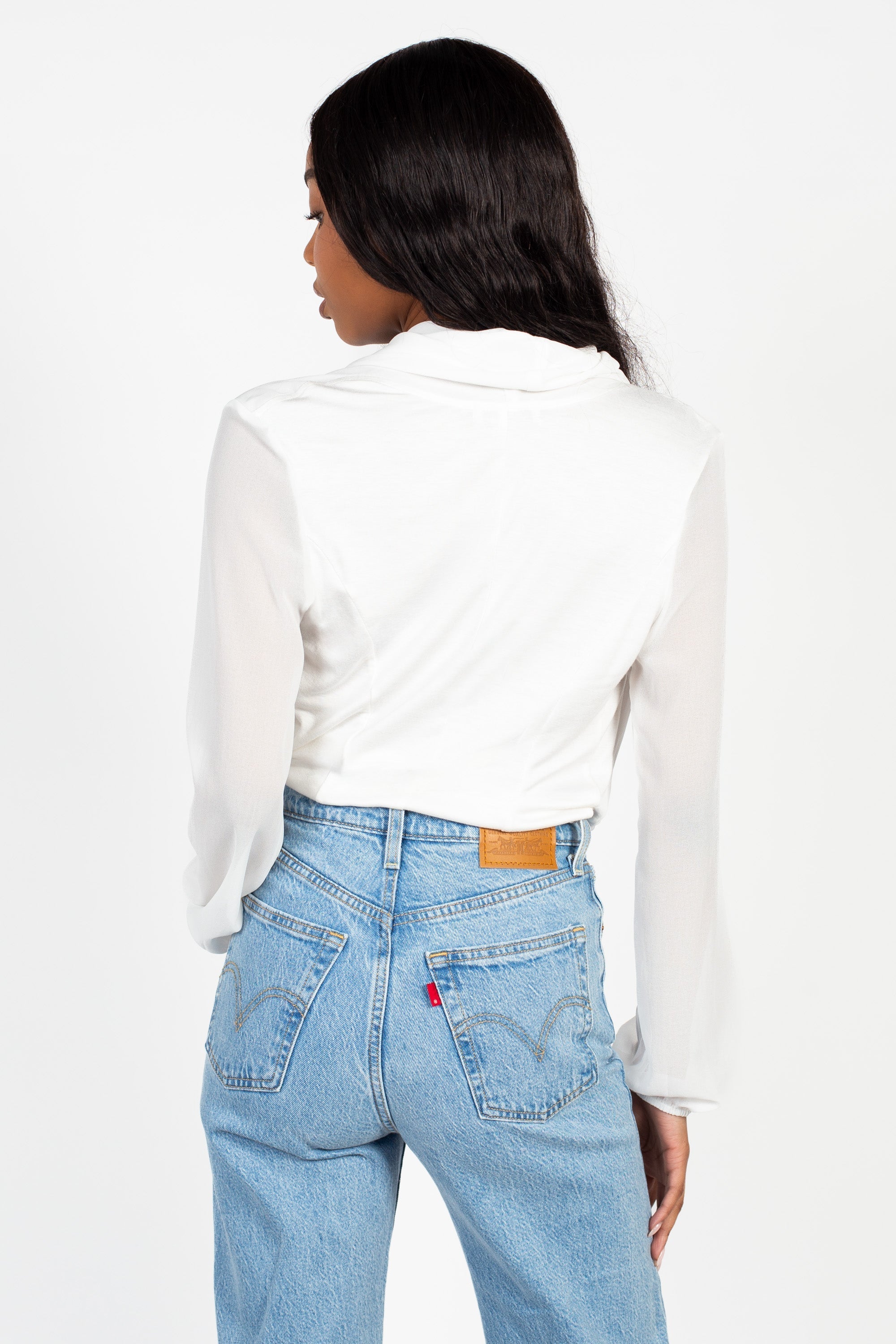 Isla Long Sleeve Chiffon Bodysuit