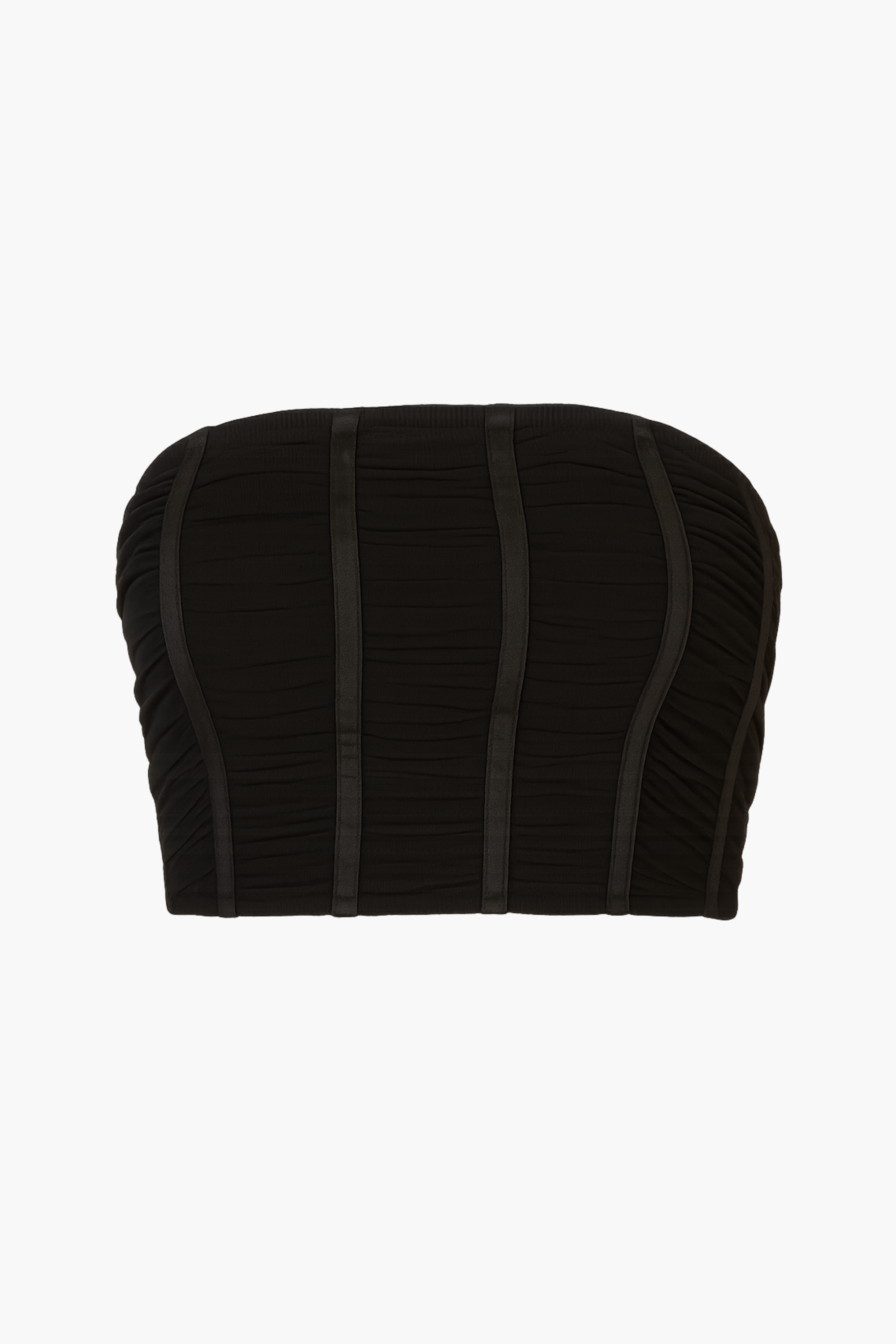 Bailee Ruched Mesh Crop Blouse