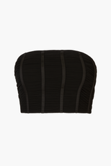 Bailee Ruched Mesh Crop Blouse