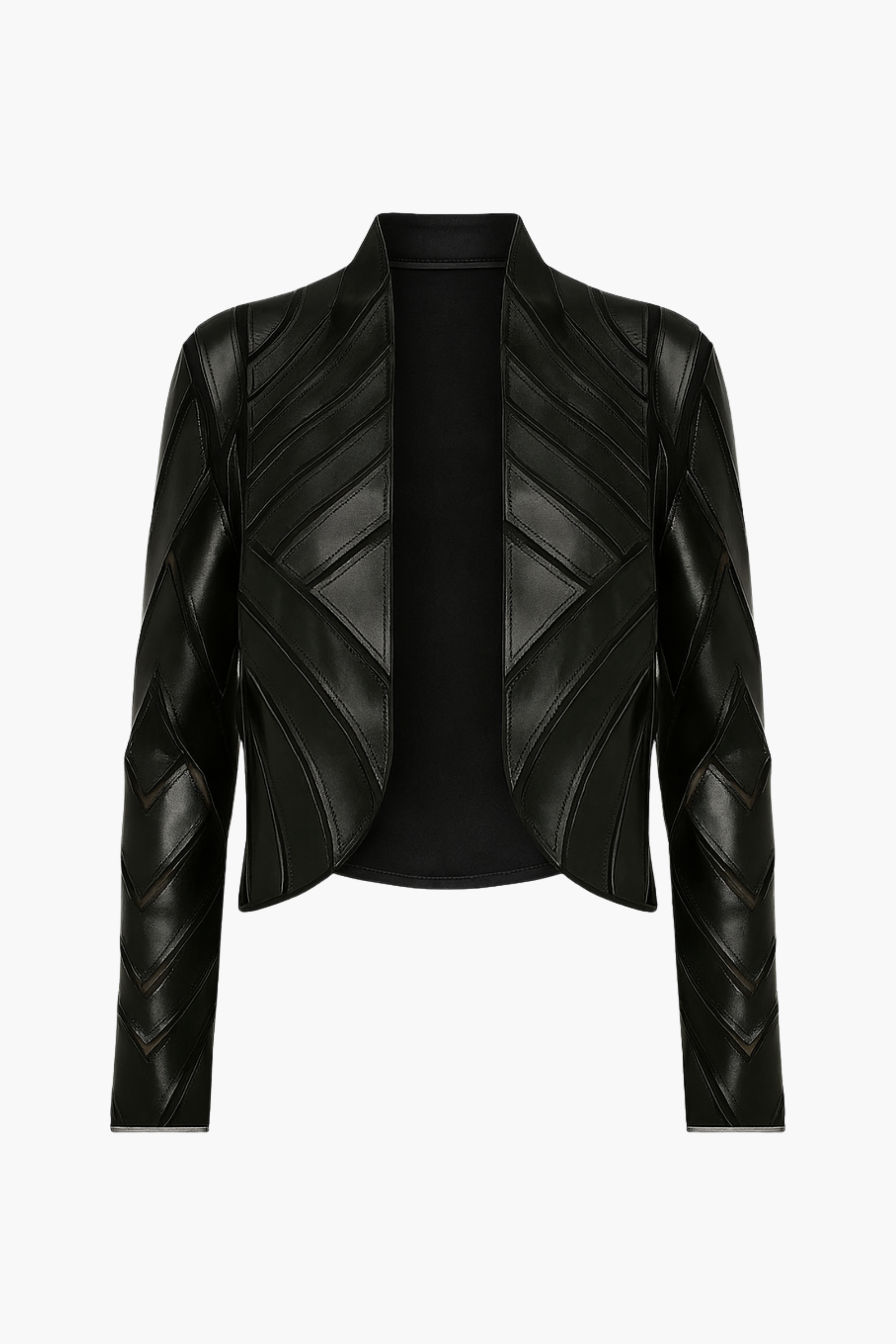 Noir Mesh Vegan Leather Jacket