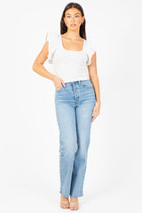 Bree Poplin Knit Blouse